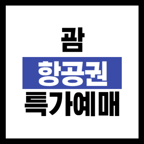괌 항공권 특가 예매