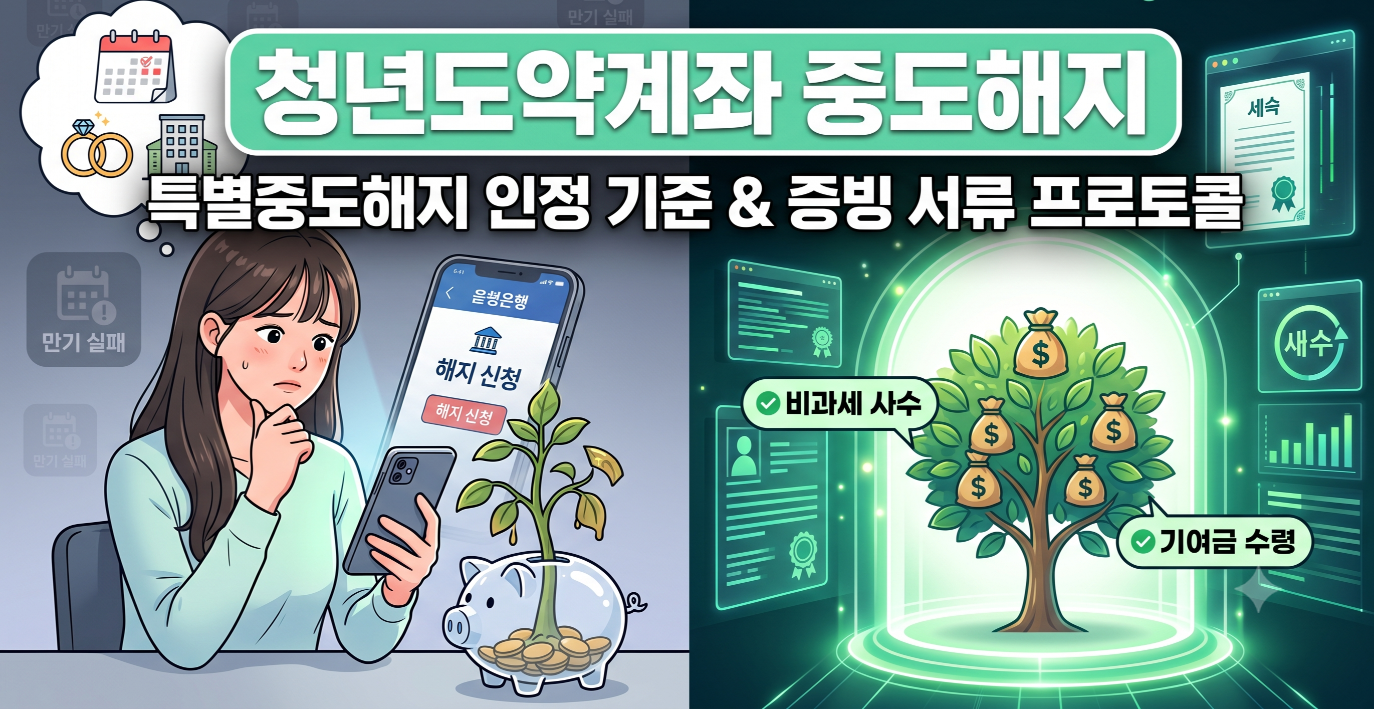 2026 청년도약계좌 중도해지 인정기준과 증빙서류
