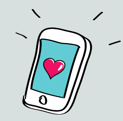 핸드폰에 하트