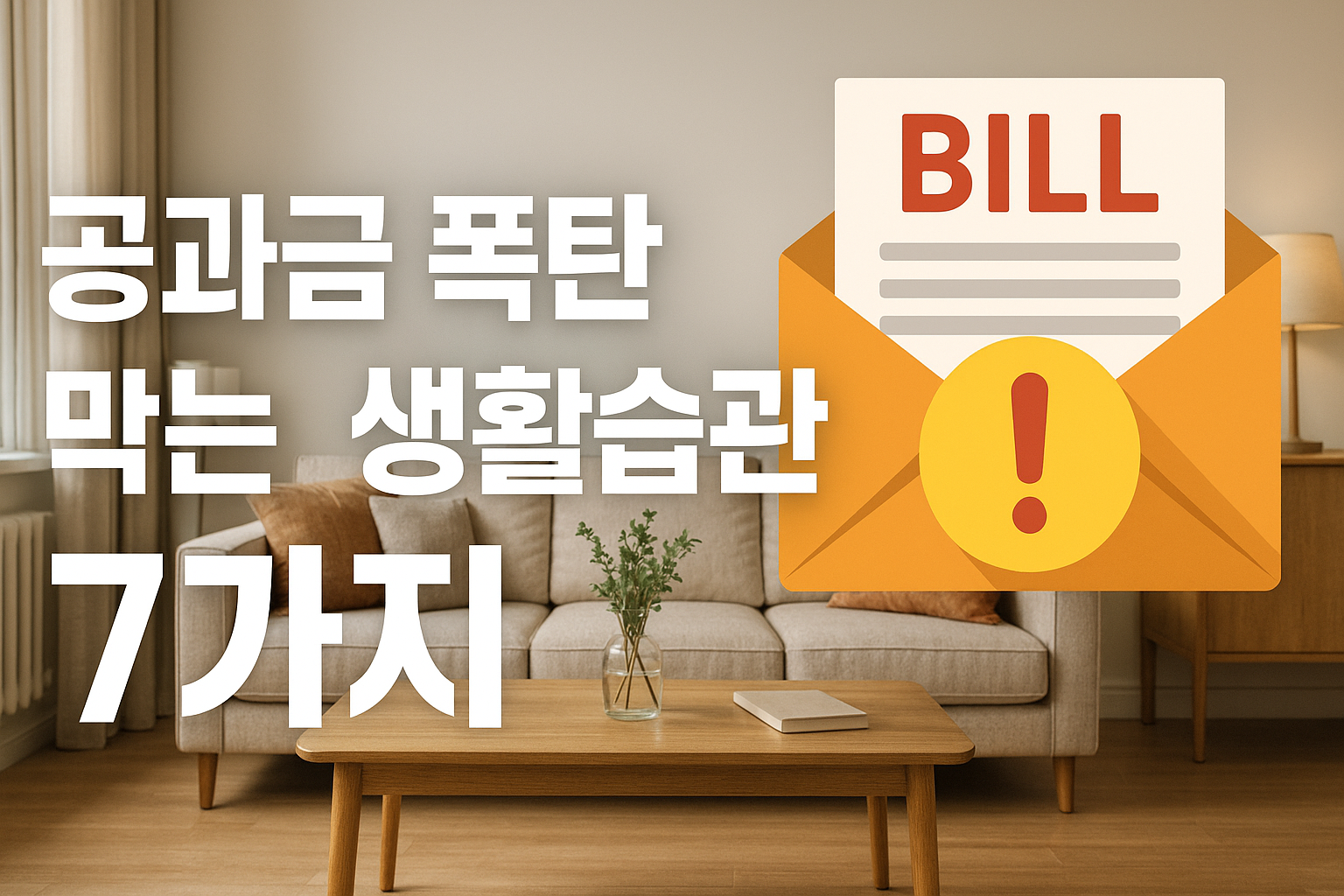 공과금 폭탄 막는 생활 습관 7가지