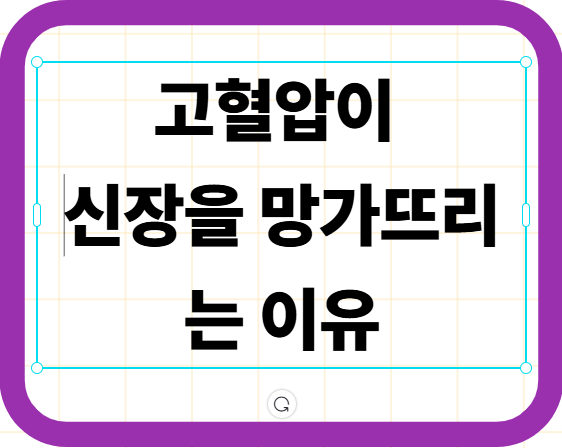 고혈압이 신장을 망가뜨리는 이유