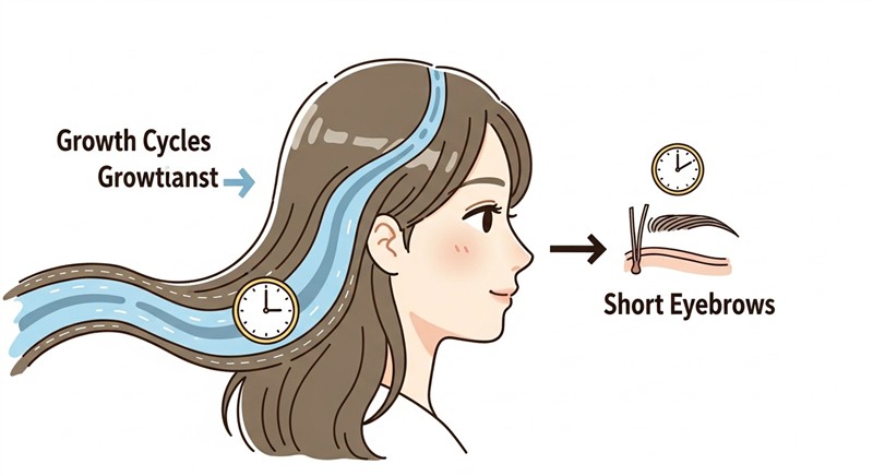 머리카락은 왜 계속 자라는데, 눈썹은 그렇지 않을까?