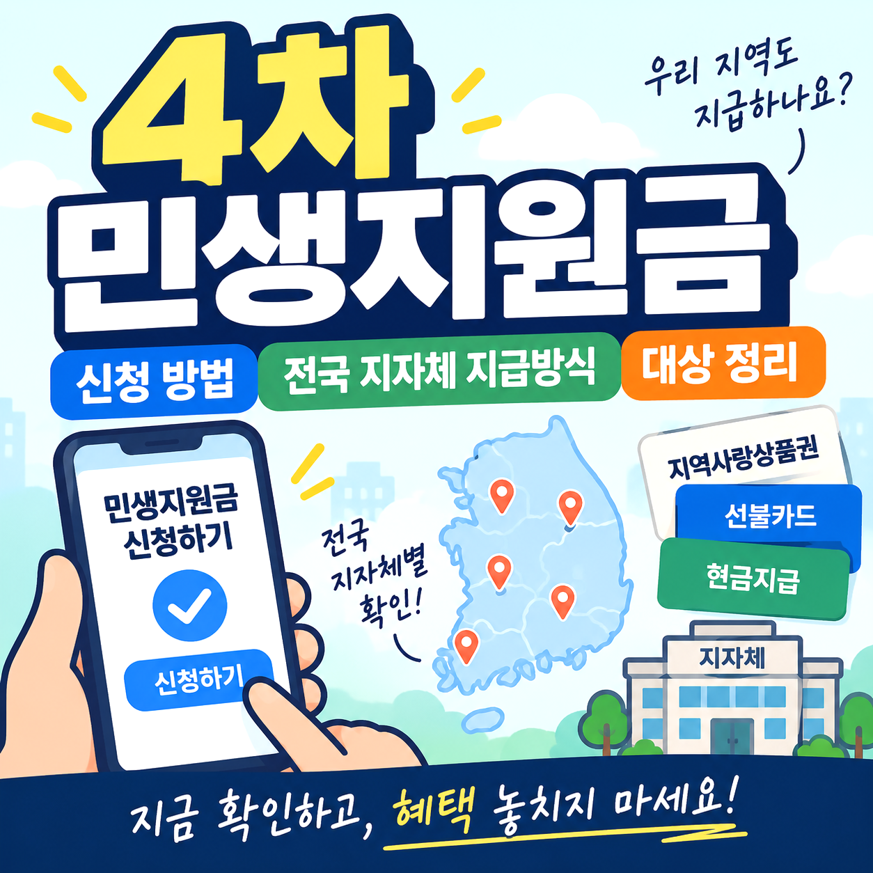 4차 민생지원금 신청 방법