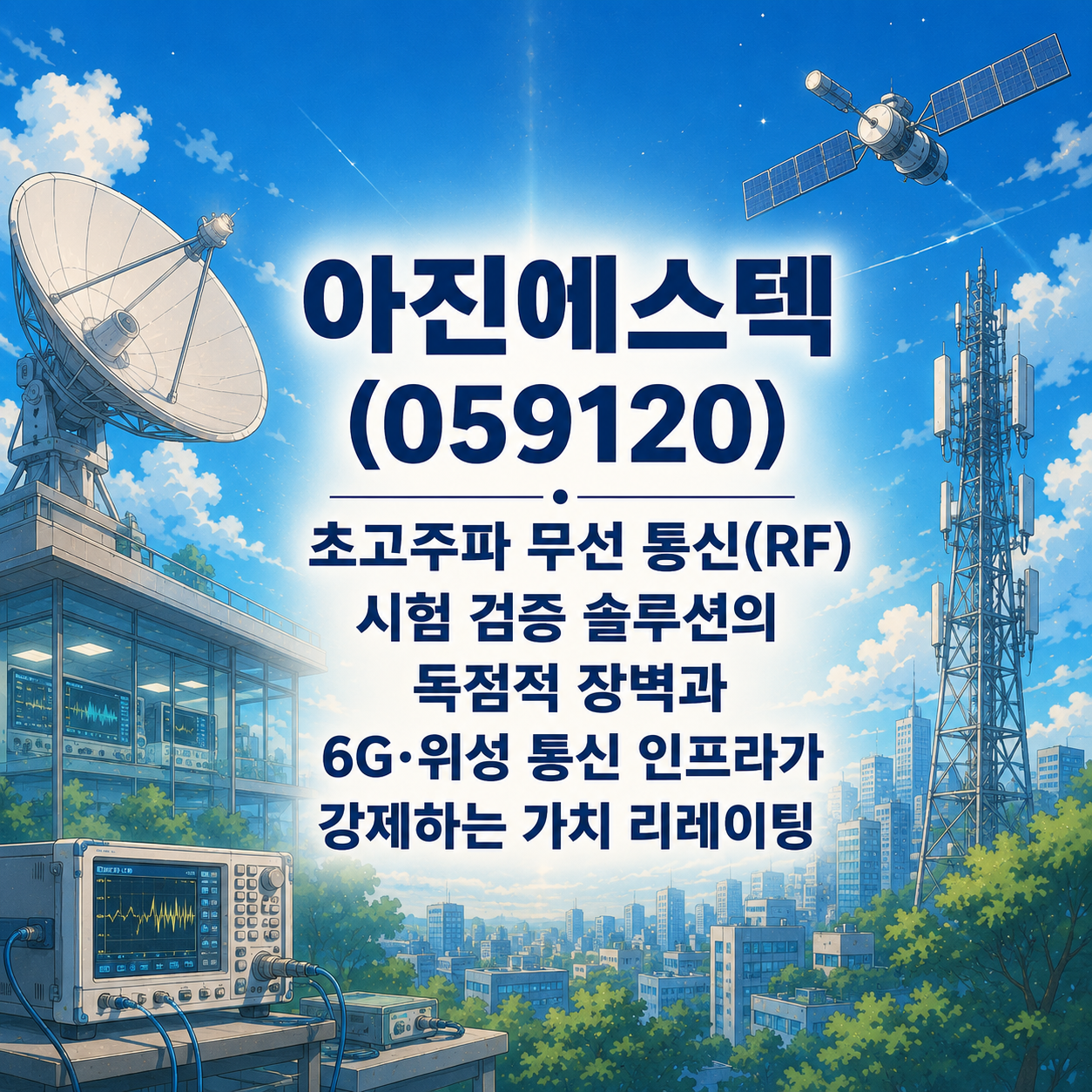 아진에스텍(059120)｜초고주파 무선 통신(RF) 시험 검증 솔루션의 독점적 장벽과 6G&middot;위성 통신 인프라가 강제하는 가치 리레이팅