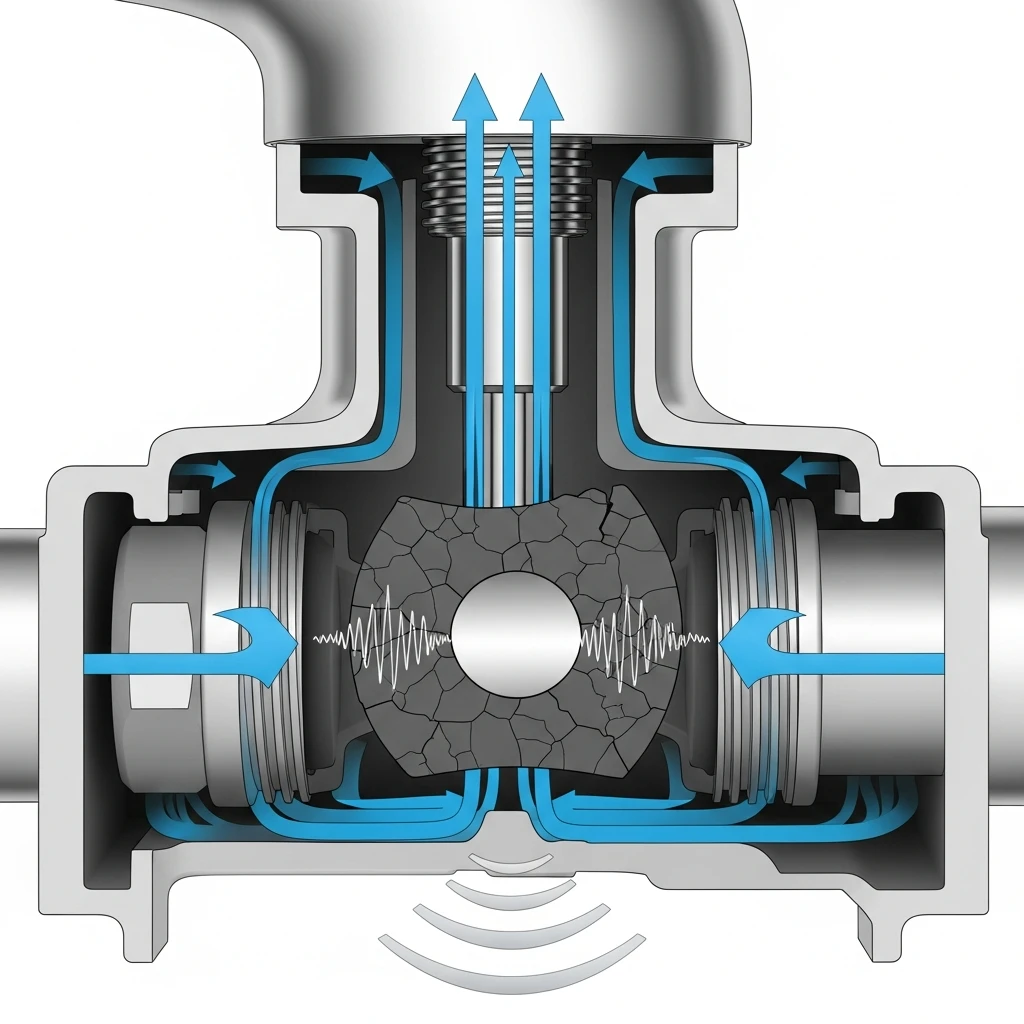 마모된 고무씰 밸브
