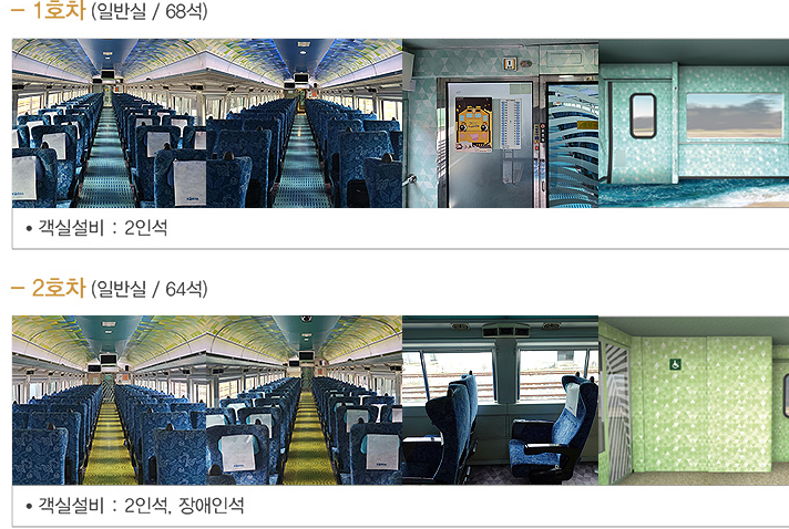 서해금빛열차 객실