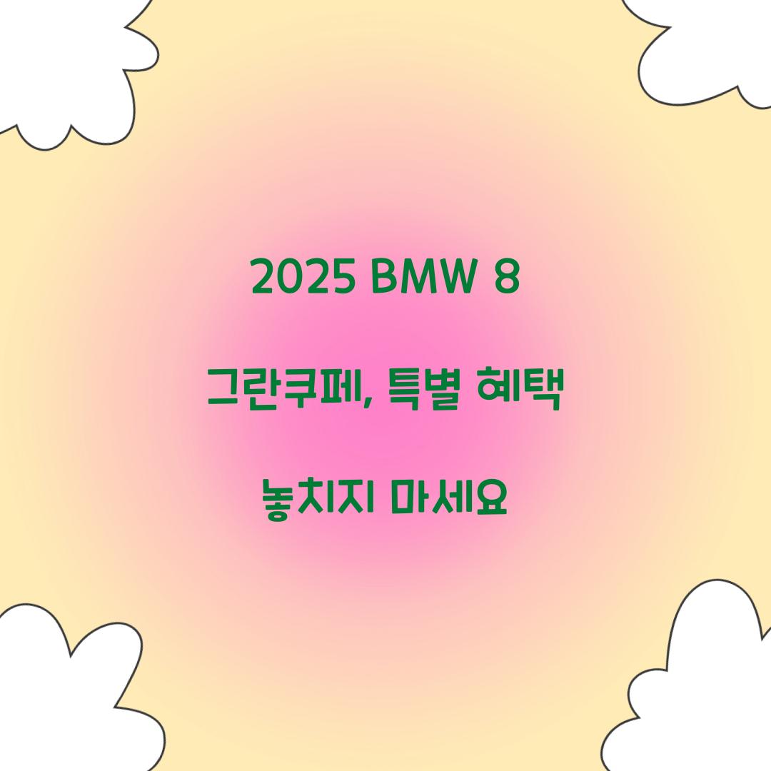 2025 BMW 8 그란쿠페