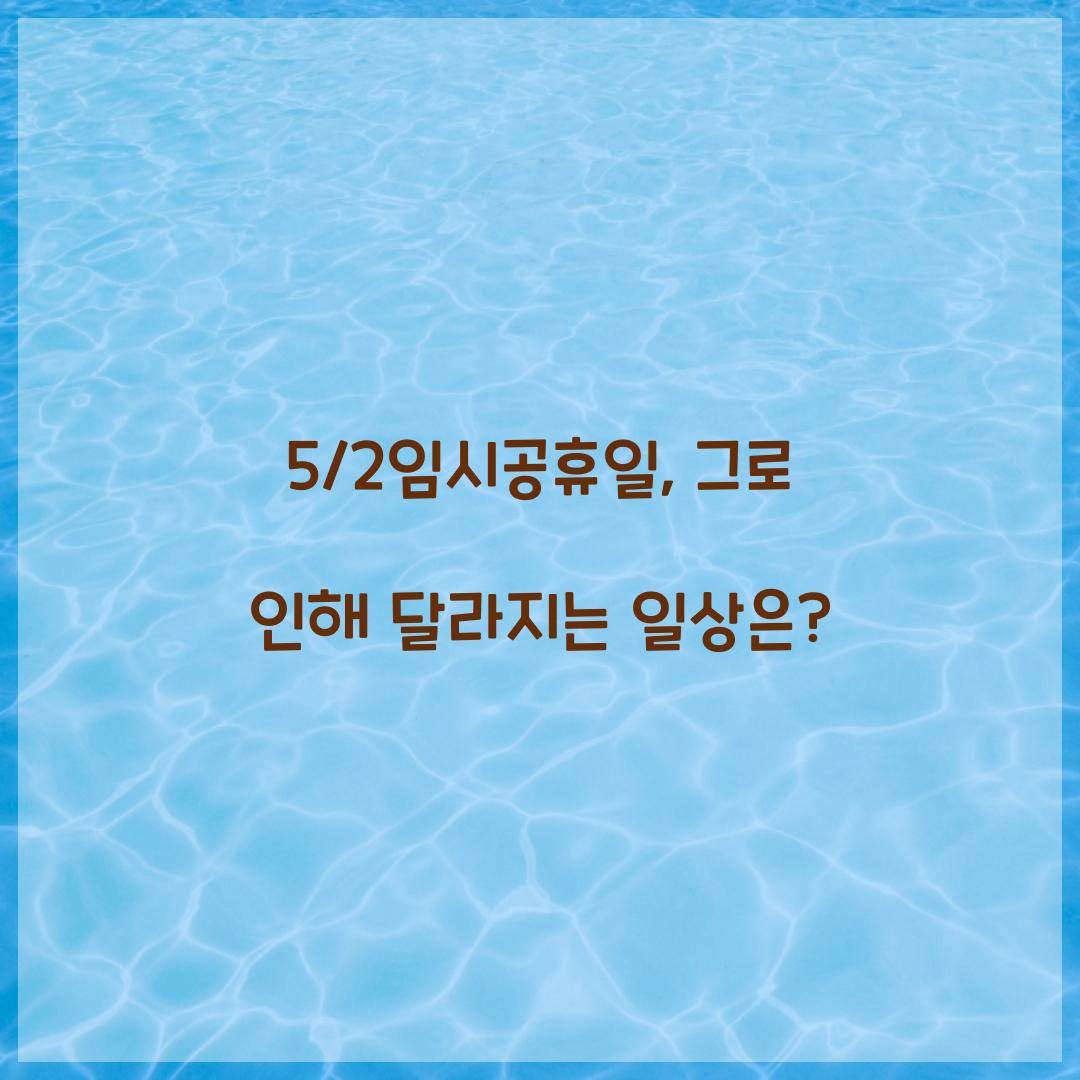 5/2임시공휴일