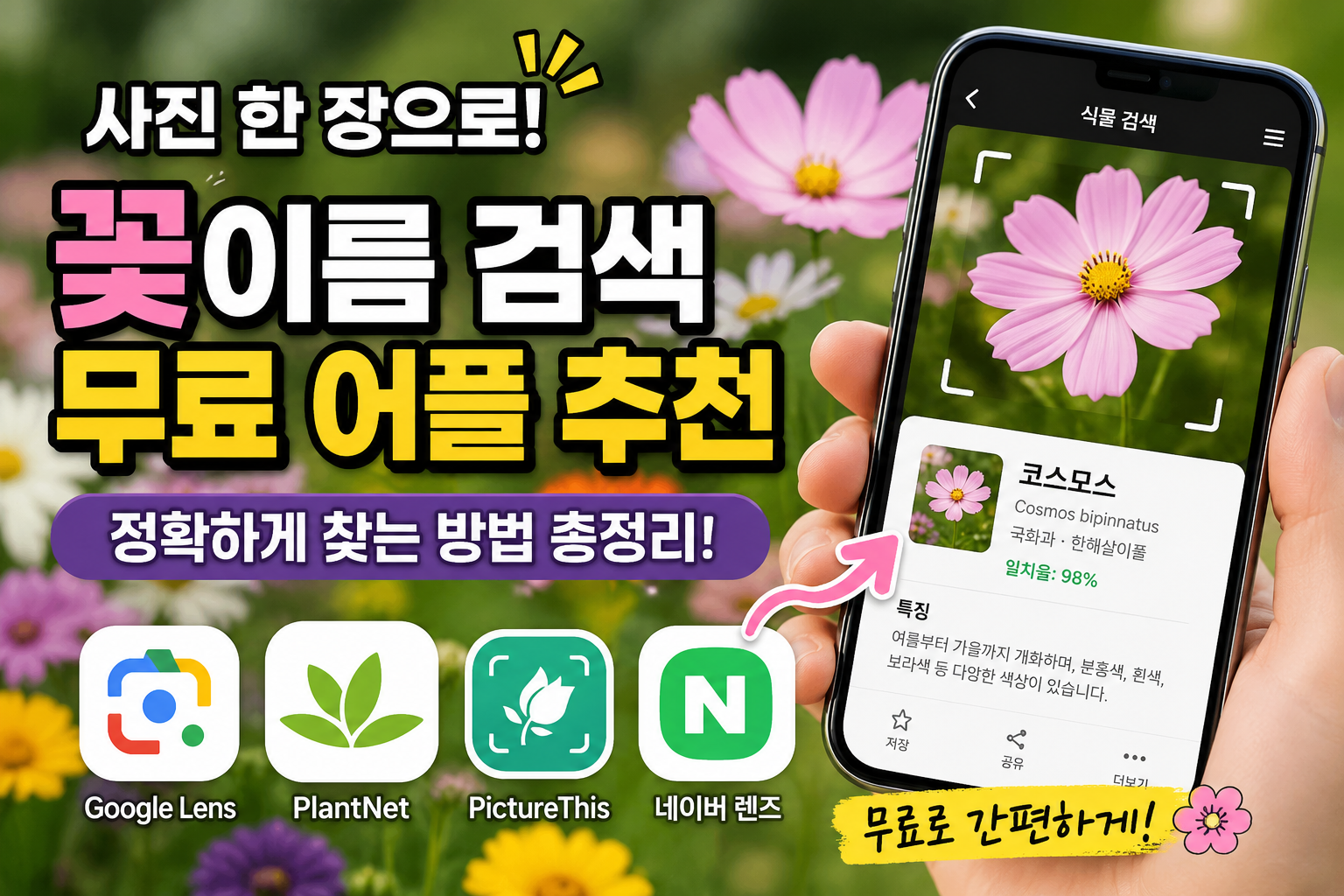사진으로 꽃이름 검색 찾기 무료어플 추천|식물 이름 쉽게 확인하는 방법