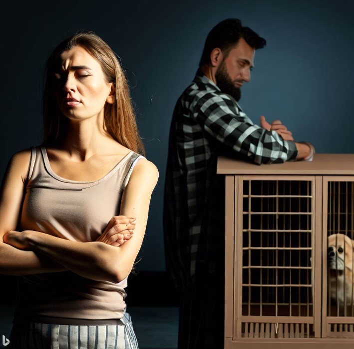 사이가 서먹해진 부부(made by Bing)