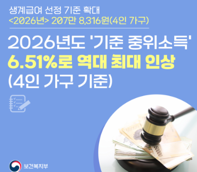 2026년 중위소득 기준