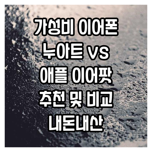 가성비 이어폰 추천 및 비교 누아트 ..