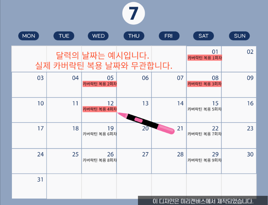 약 달력