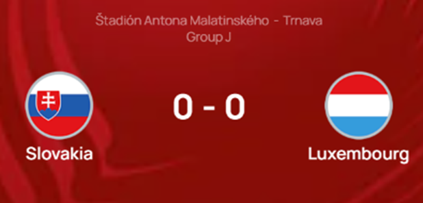 UEFA EURO 유로 2024 예선 경기 결과 매치데이1 그룹 J조 슬로바키아 룩셈부르크 경기 결과