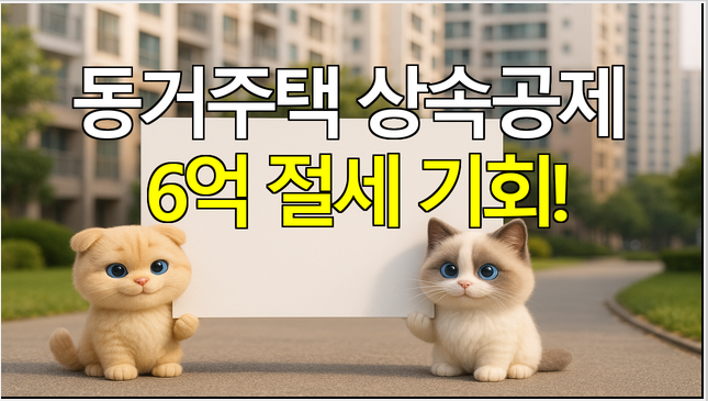 동거주택 상속공제, 6억 절세 기회!