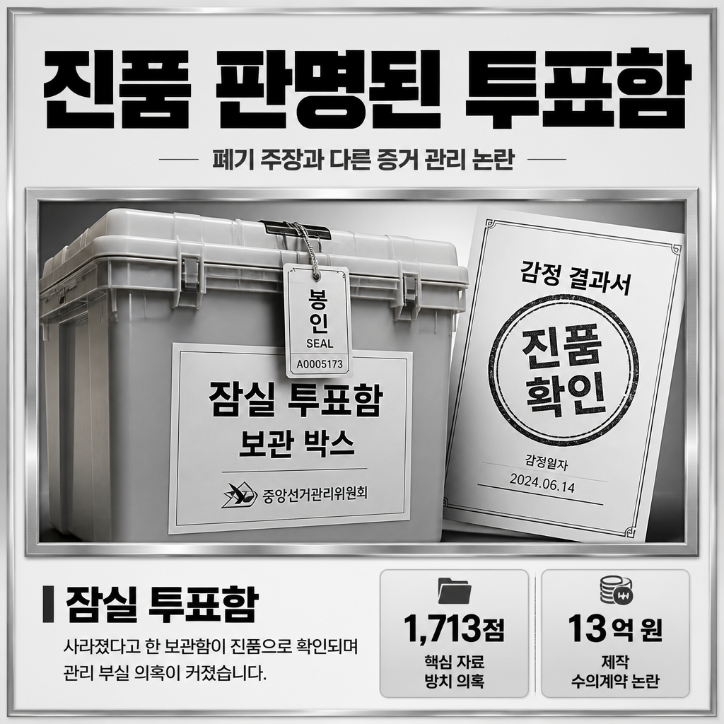 진품 판명된 투표함