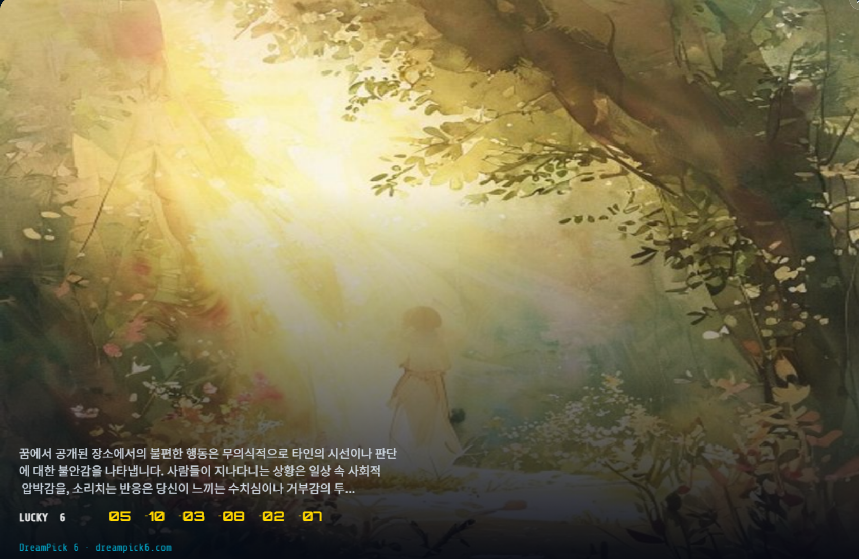 해몽, 꿈해몽, 드림픽6, dreampick6, 로또번호, 복권, 행운, 조상현몽