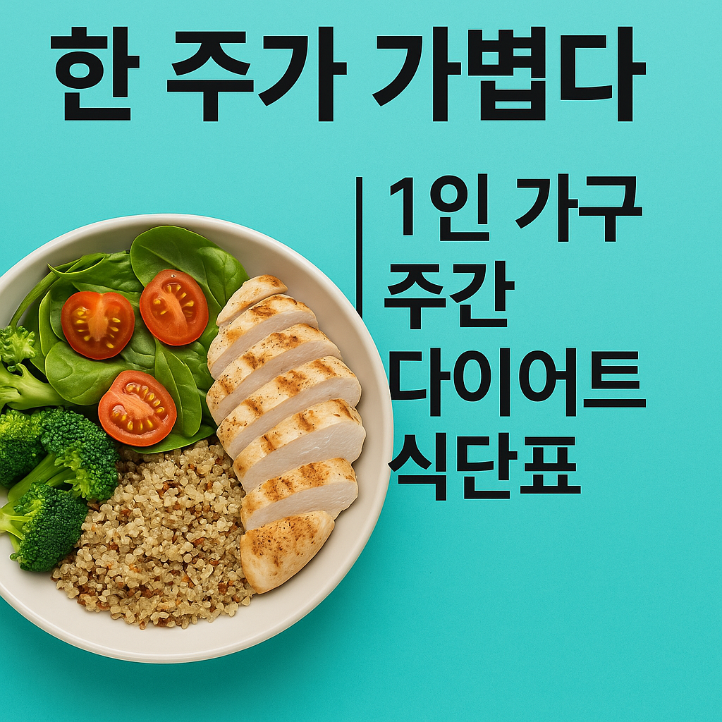 1인 주간 다이어트 식단