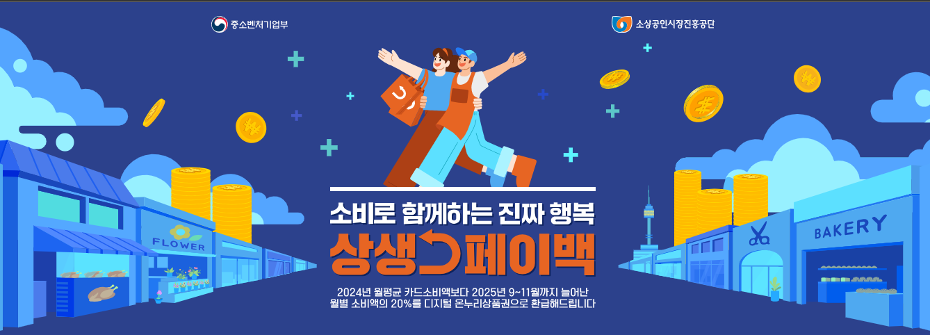 상생페이백 완전정복 ❘ 카드소비 30만원 환급받기 (출처 : 중소벤처기업부)