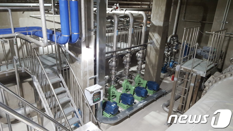 2019년 서울 암사정수장 고도처리공정 도입 완료된 사진