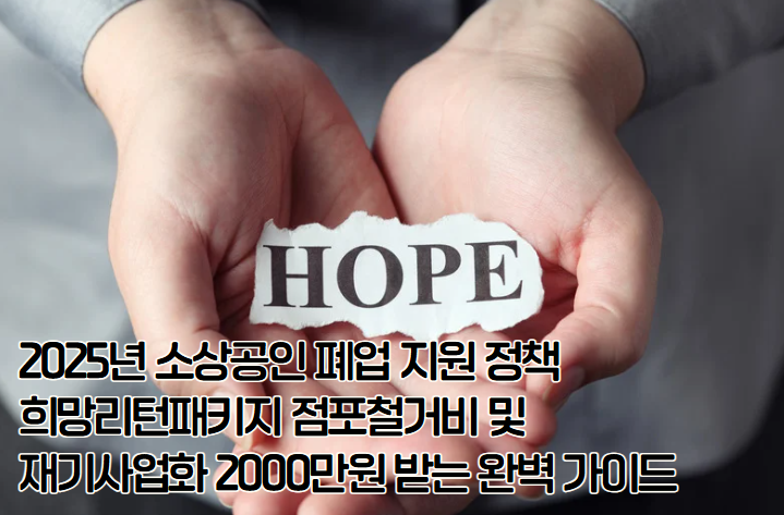 희망리턴패키지 추가 지원 발표, 소상공인 재기 지원 확대