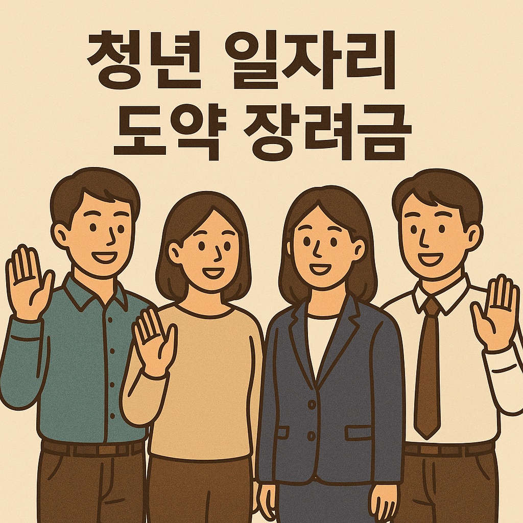 청년들을 위한 도약 장려금 일러스트그림