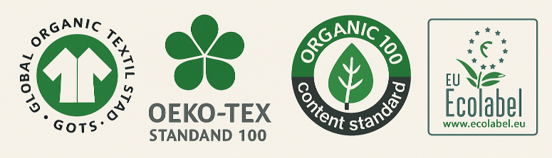 GOTS (Global Organic Textile Standard)
OEKO-TEX Standard 100