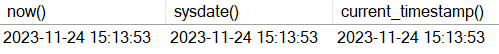 now, sysdate, current_timestamp 함수
