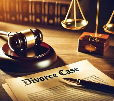 법정 문서와 판사의 망치