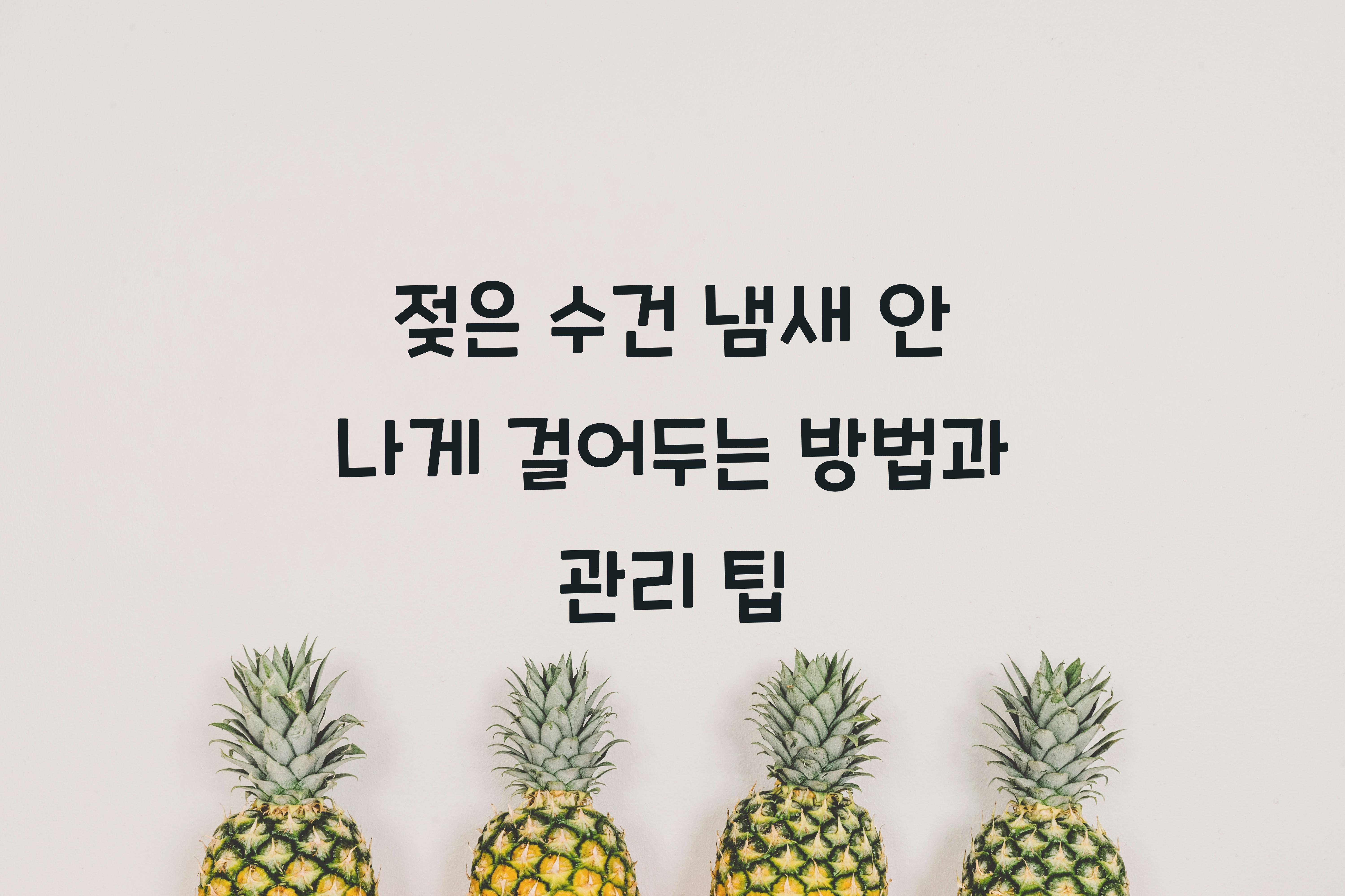 젖은 수건 냄새 안 나게 걸어두는 방법