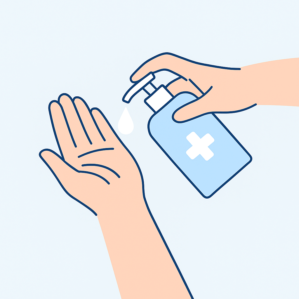 독감 예방을 위한 생활 루틴-손소독