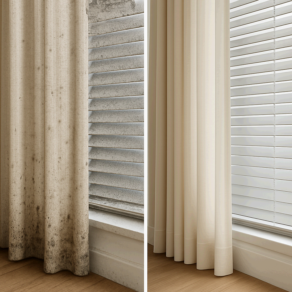 커튼과 블라인드 세균 제거로 생활환경 청결 강화하기