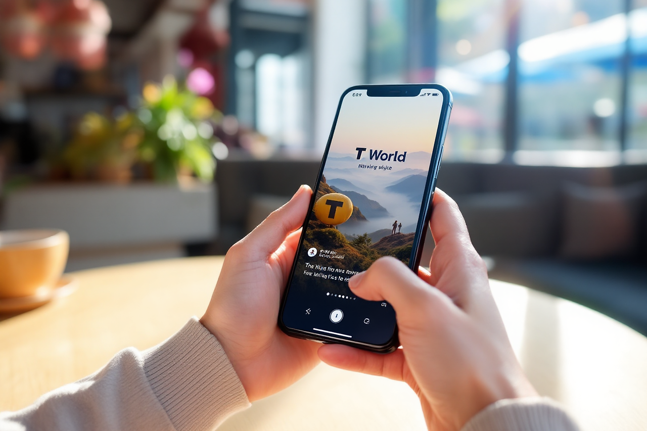 T월드 확인 모습