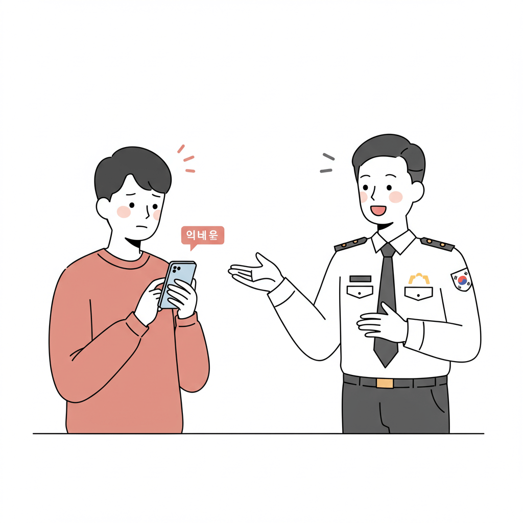 지급 확인과 유의사항을 안내받는 장면 1