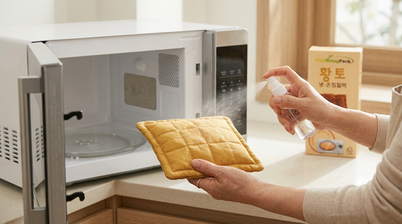 냉온 찜질팩 전자레인지 사용법 황토 타입