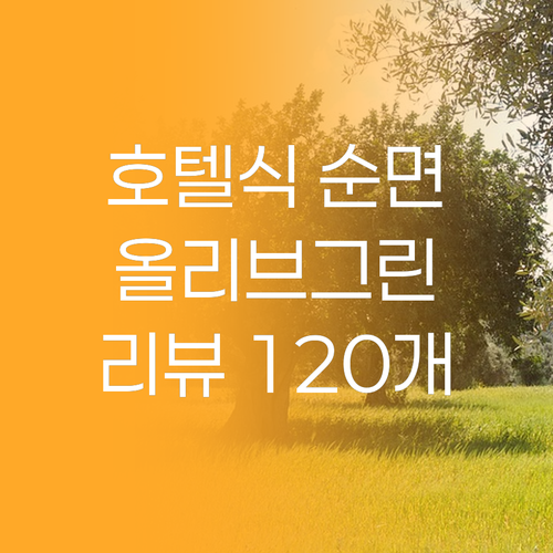 호텔식 순면 침대 패드 올리브그린, 