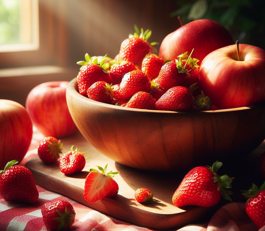 퀘르세틴-사과, 딸기