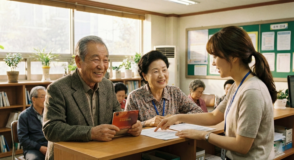 기초연금 수령에 성공한 노부부