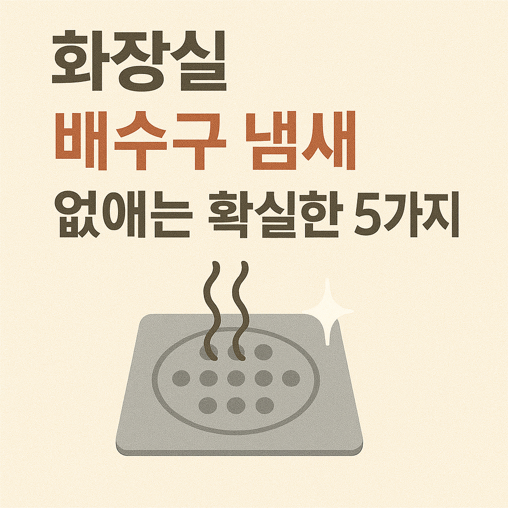 욕실 배수구 냄새 없애는 확실한 방법 5가지