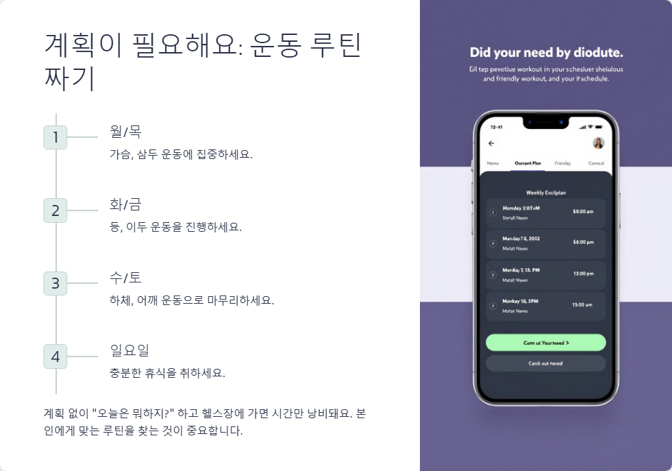 헬스장 초보자 효과적인 운동 방법