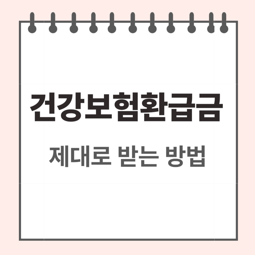 건강보험 환급금