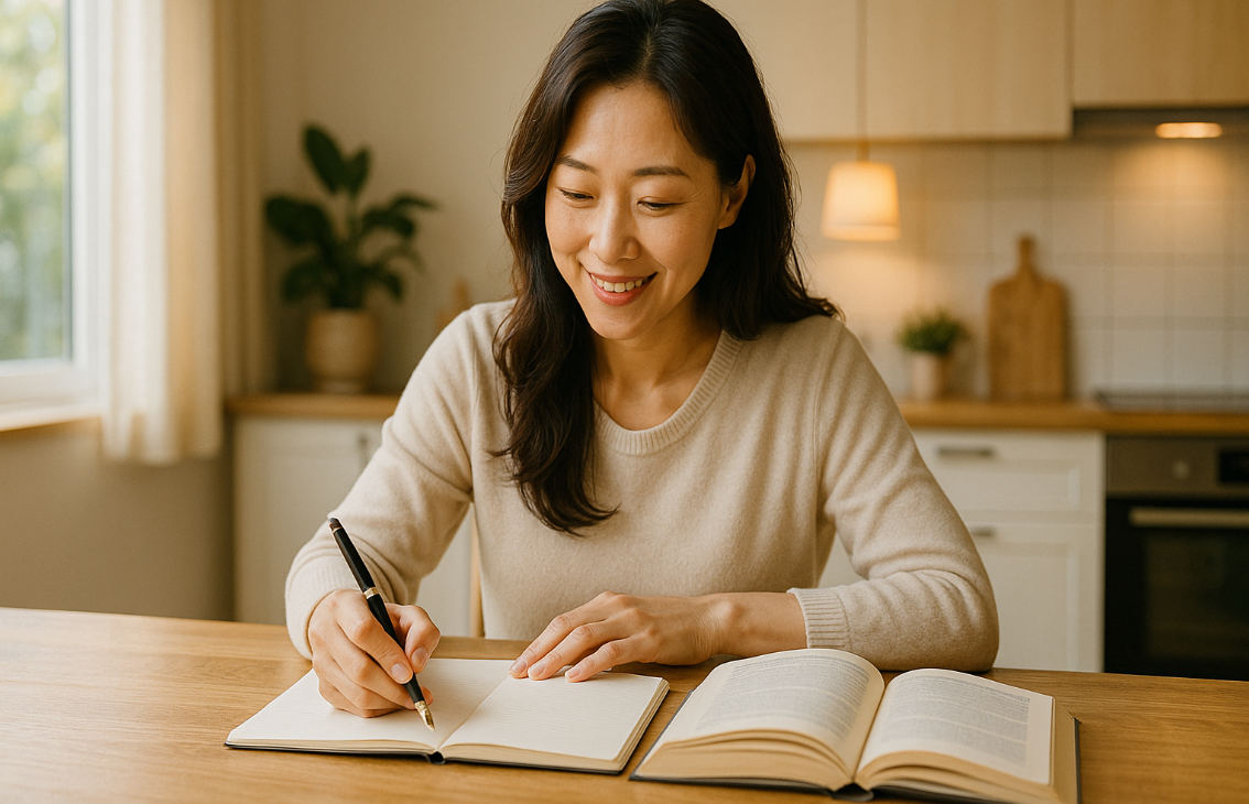 작가 지망생 독서가 가정주부의 모습
