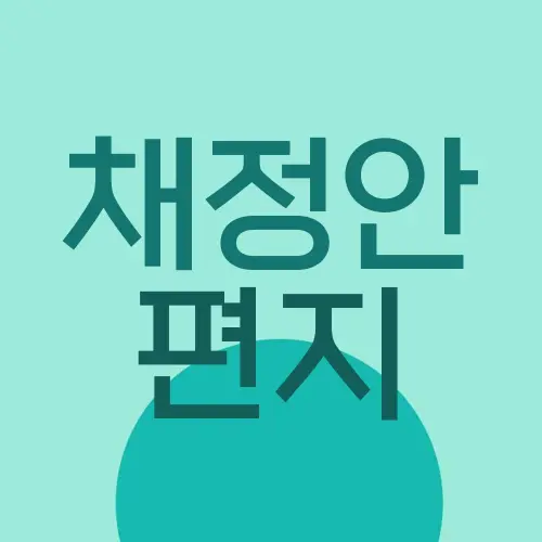 채정안 편지