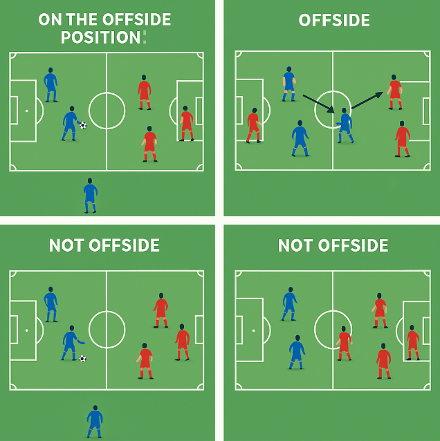 오프사이드 이해 돕는 4컷 이미지