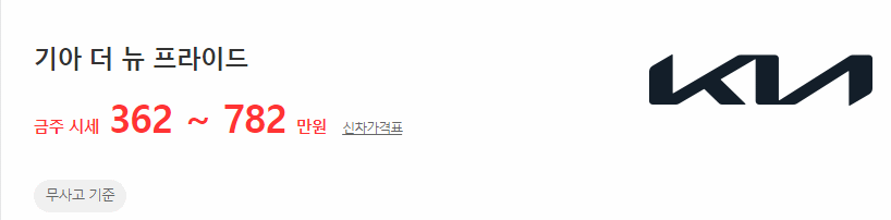 더 뉴 프라이드 중고차