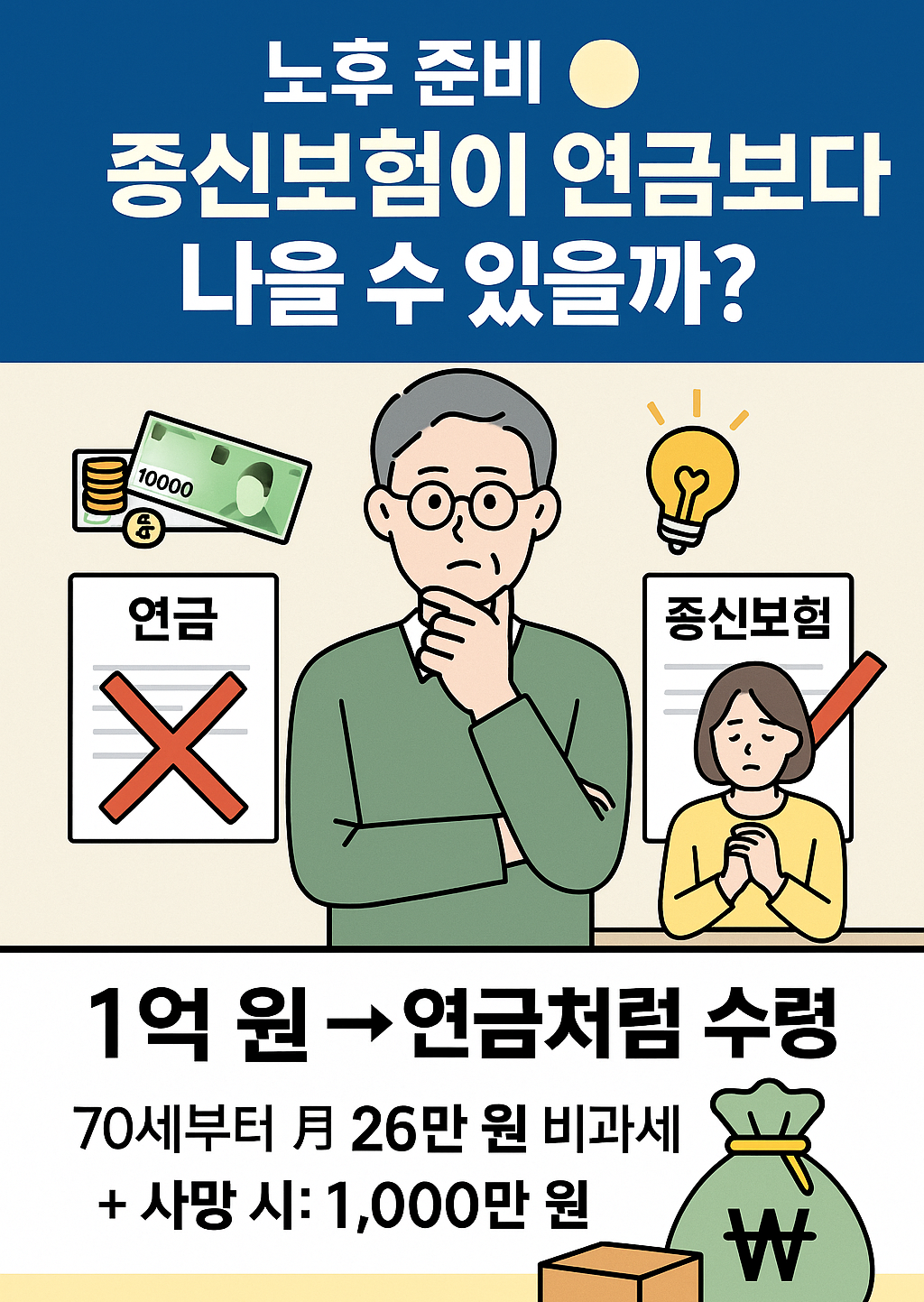 “노후 준비, 왜 종신보험이 연금보다 나을 수도 있을까?”