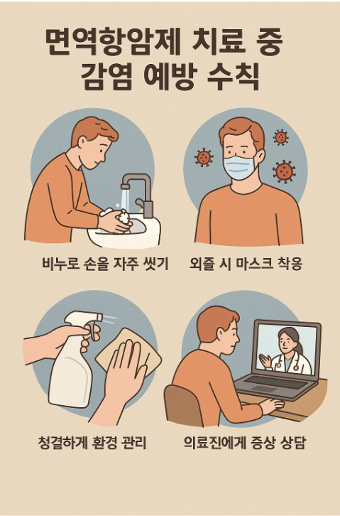 면역항암제 치료 중 감염 예방 수칙