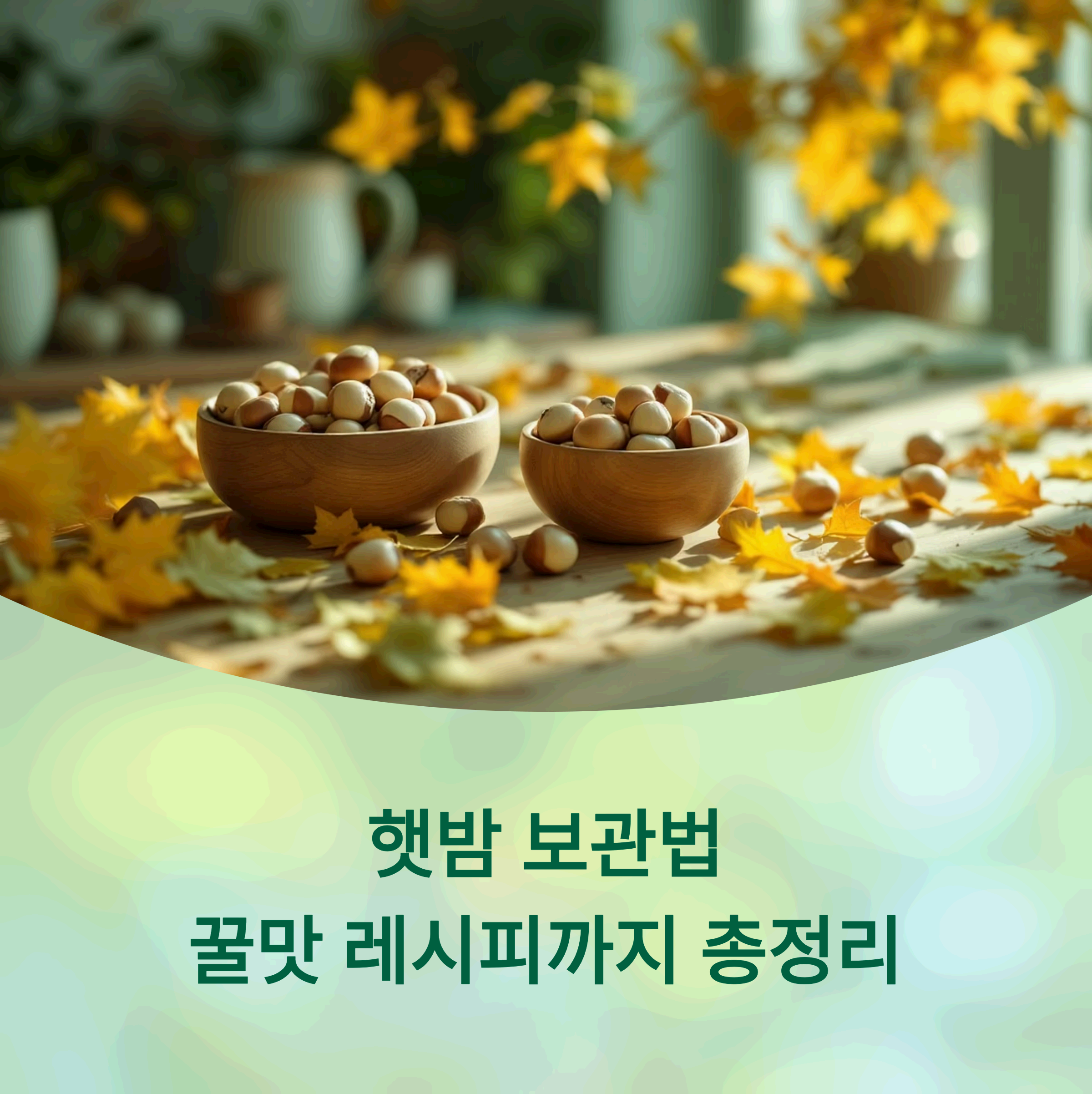 가을 햇밤을 벌레나 곰팡이 없이 1년 내내 신선하게 보관하는 방법