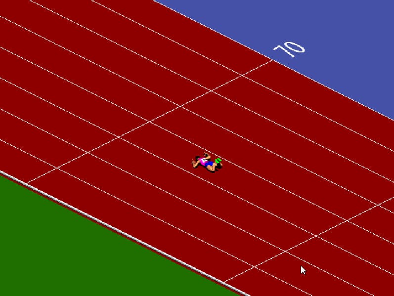 플레이어가 넘어진 사진입니다