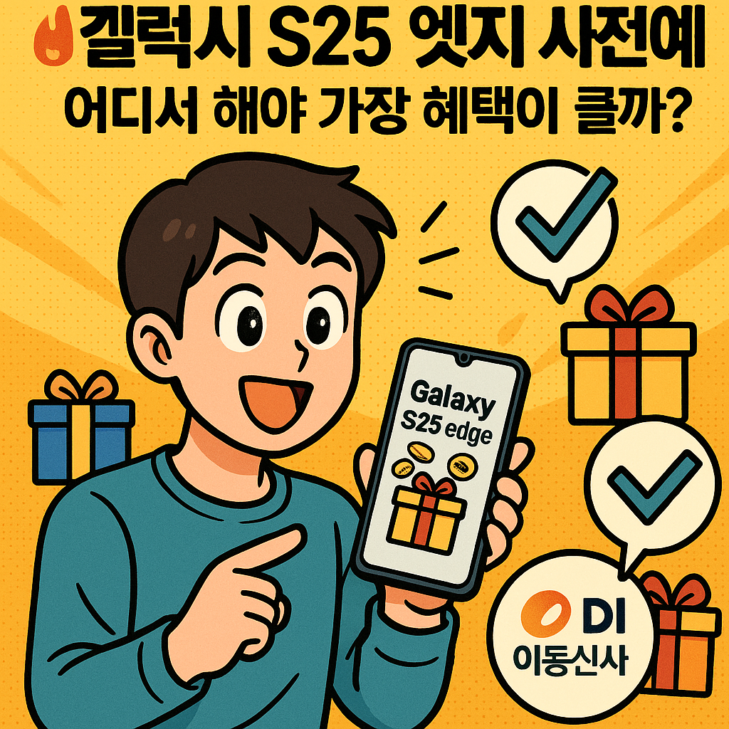 갤럭시 S25 엣지 사전예약, 어디서 해야 혜택이 가장 클까